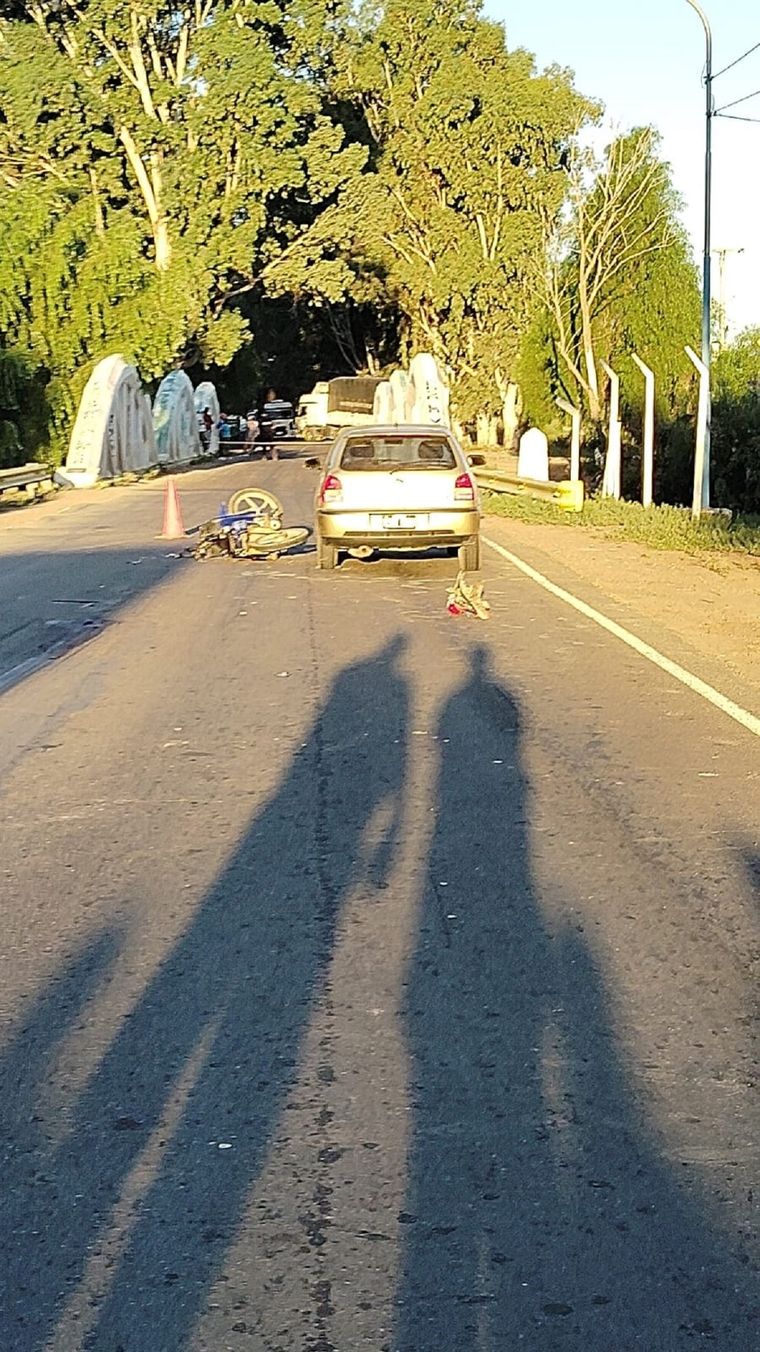 Un motociclista murió tras chocar con un auto y un camión en Lavalle Foto: Ministerio de Seguridad de Mendoza