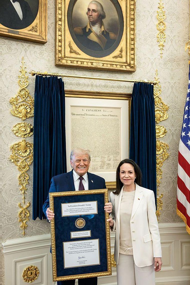 Trump recibió a María Corina Machado en la Casa Blanca el 15 de enero. Trump recibió a María Corina Machado en la Casa Blanca el 15 de enero.