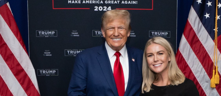 La vocera presidencial Karoline Leavitt junto a Trump. Foto: @karolineleavitt La vocera presidencial Karoline Leavitt junto a Trump. Foto: @karolineleavitt