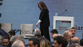 La vicepresidenta Victoria Villarruel, en el acto de desayuno de la Coviar. La vicepresidenta Victoria Villarruel, en el acto de desayuno de la Coviar.