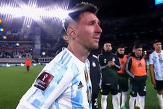 Leo no pudo contener la emoción Foto: captura de TV