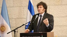 Javier Milei en el aula magna de la Universidad Hebrea de Jerusalén. Javier Milei en el aula magna de la Universidad Hebrea de Jerusalén.