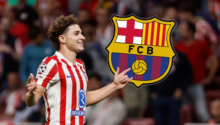 En España aseguran que el Barcelona quiere a Julián Álvarez.