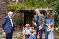 La familia real eligió el azul.
