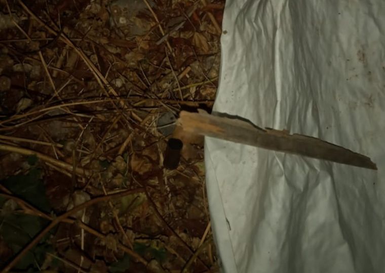 Uno de los rastros que dejó el malviviente en su huída. Uno de los rastros que dejó el malviviente en su huída. 