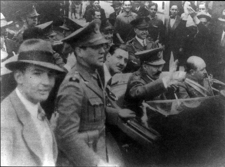 Juan Domingo Perón junto a José Félix Uriburu.