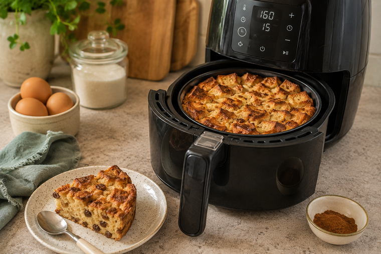 Receta perfecta de budín de pan en freidora de aire listo en 5 pasos