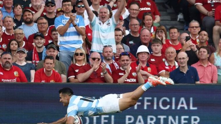 Los Pumas celebraron un histórico triunfo. 