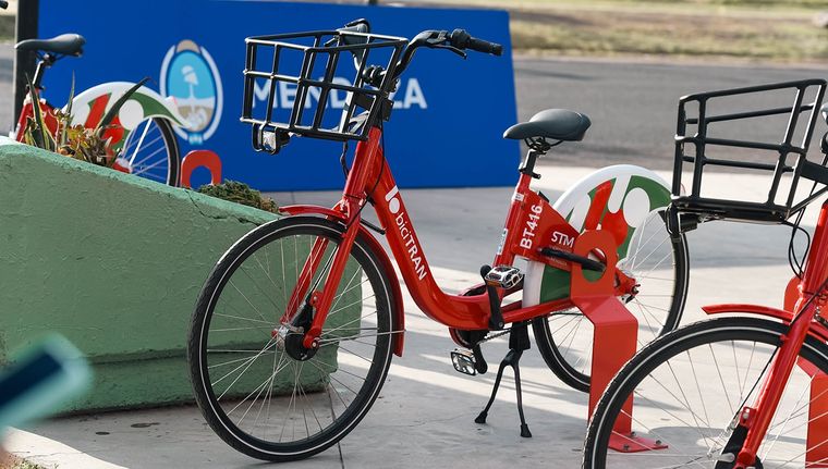 Bicicletas que brinda el servicio de Bicitran en Mendoza.