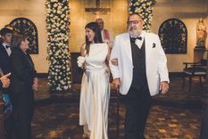 El vestido de novia de Elba Marcovecchio fue un completo acierto. Foto: Prensa Jorge Lanata El vestido de novia de Elba Marcovecchio fue un completo acierto. Foto: Prensa Jorge Lanata