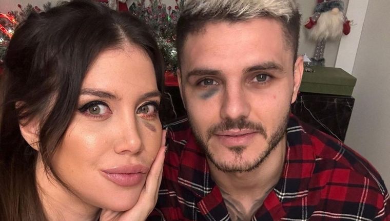 La foto viral de Wanda y Mauro. Foto: Instagram @mauroicar