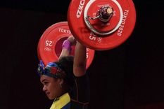 Neisi Dajomes ganó el oro en Tokio levantando un total de 263 kg. Foto: LUIS ACOSTA/GETTY IMAGES Foto: LUIS ACOSTA/GETTY IMAGES
