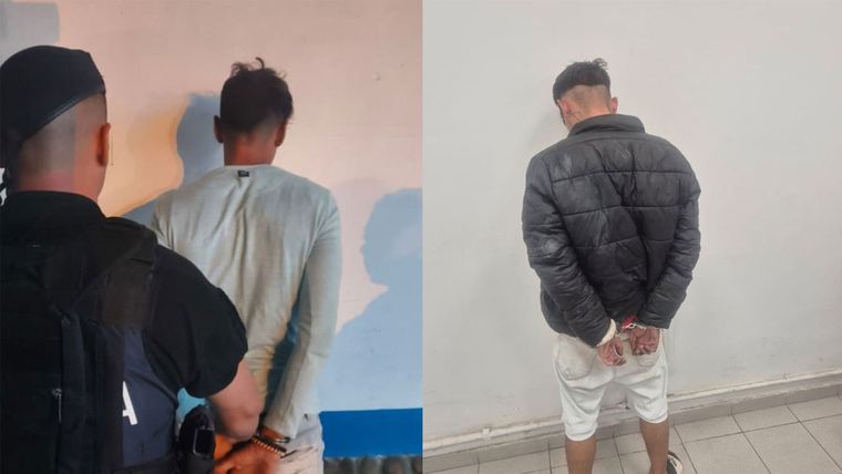 Los detenidos tras asaltar a la jubilada.