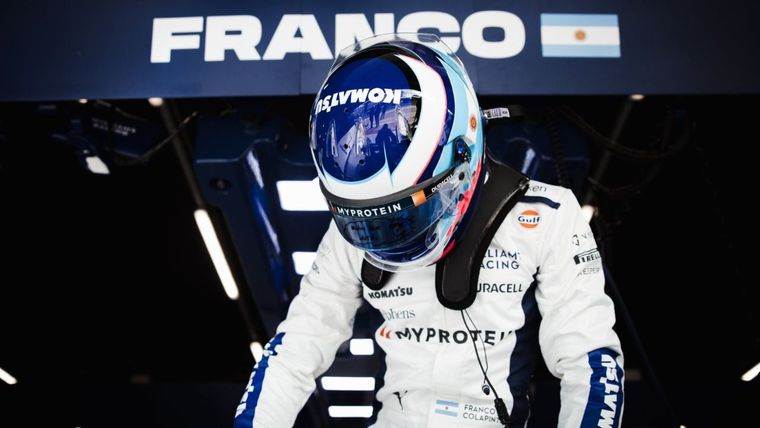 Franco Colapinto habló tras probar el Williams de F1. Foto: @FormulaArgOK