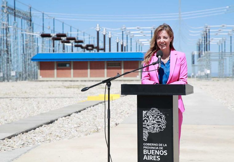 Flavia Royón durante una inauguración en la provincia de Buenos Aires Foto: NA