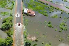 Provincia de Corrientes La creciente trajo inundaciones que obligaron a evacuar a cientos de familias Foto: Captura de video