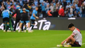 Rivero, afectado tras ser uno de los responsables de la derrota de River en la final del Apertura. Rivero, afectado tras ser uno de los responsables de la derrota de River en la final del Apertura.
