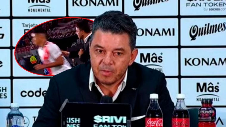 Gallardo explicó su reacción con Herrera en el partido de River contra Atlético Tucumán.