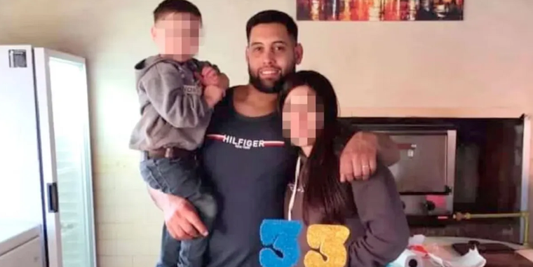 Ariel Mariano Charrutte y su familia Foto: Foto: NA