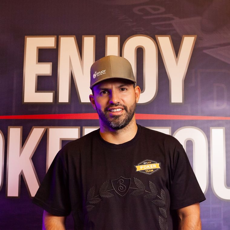 Sergio Kun Agüero, en Enjoy Punta del Este. Foto: Código Póker.