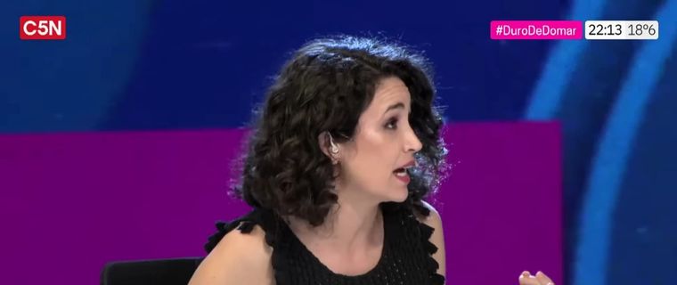 Julia Mengolini es abiertamente anti Javier Milei.