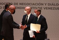 Jorge Rodríguez (izquierda) y Gerardo Blyde (derecha) representarán al gobierno de Venezuela y oposición, respectivamente, en la nueva negociación auspiciada por México y con Noruega como mediador. Foto: GOBIERNO DE MÉXICO Foto: GOBIERNO DE MÉXICO