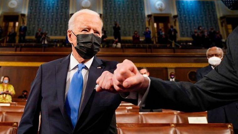 El presidente Biden planteo un plan significativo de gasto publico ante el Congreso. Foto: GETTY IMAGES