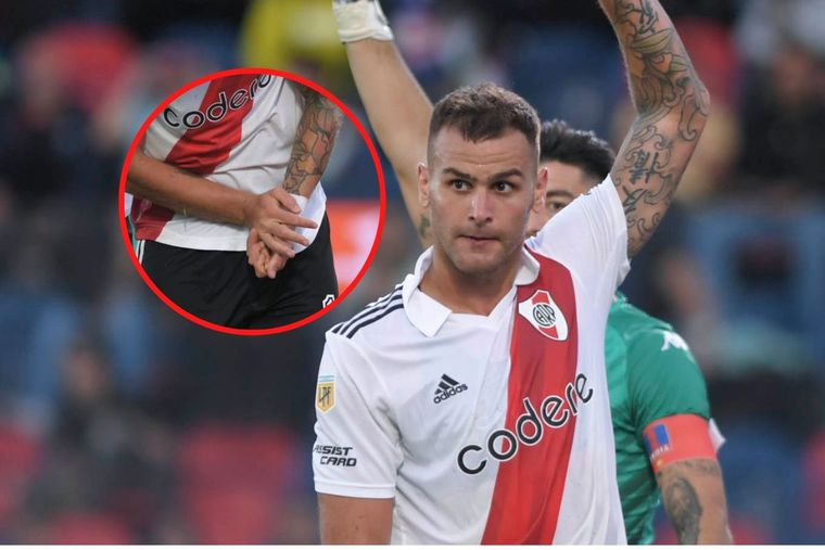 González Pirez le dio el triunfo a River, pero fracturó un dedo en el camino. Foto: Télam