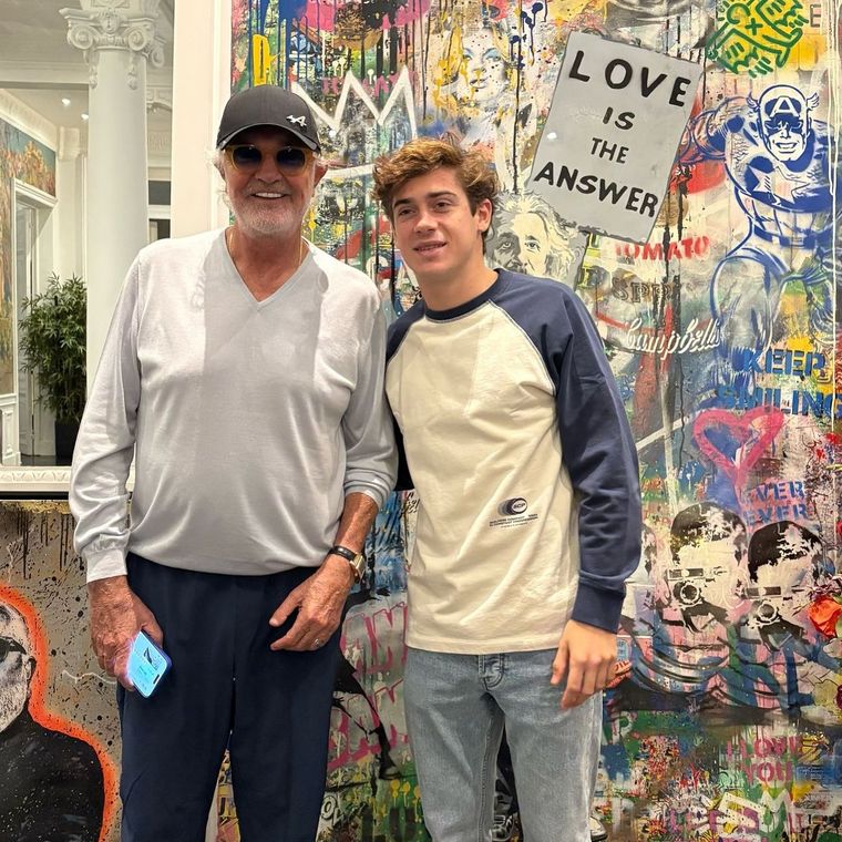 Colapinto fue consultado por Briatore y la pateó afuera. Foto: IG @briatoreflavio