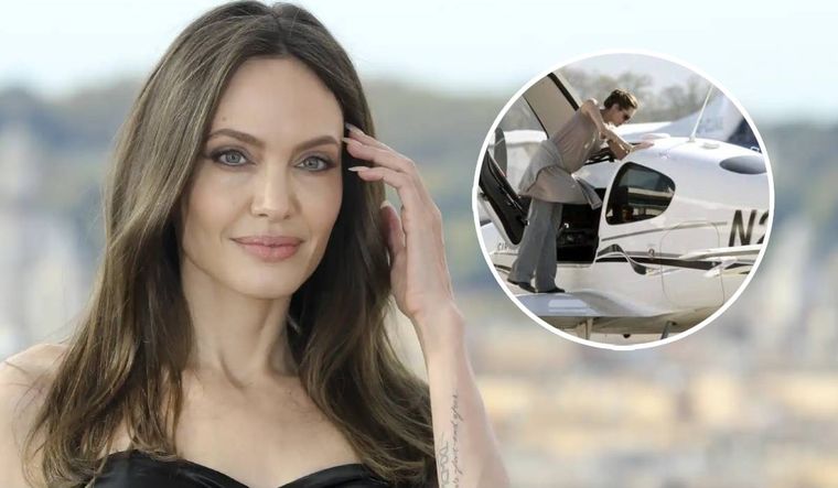 Angelina Jolie tiene un exclusivo avión privado que maneja.