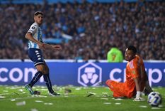 Maxi Romero recibió muchísimos insultos de hinchas de Racing tras la eliminación ante Boca Foto: Télam