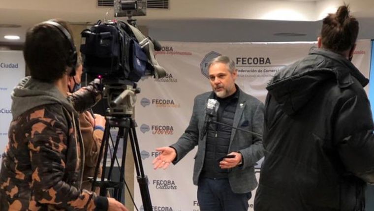 Fabián Castillo, titular de  la Federación de Comercio e Industria de la Ciudad Autónoma de Buenos Aires. Foto: https://twitter.com/FECOBAORG