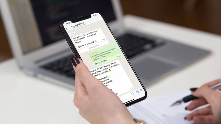 Tina, el chatbot del Gobierno nacional donde se puede consultar el padrón, entre otros temas. Foto: Casa Rosada