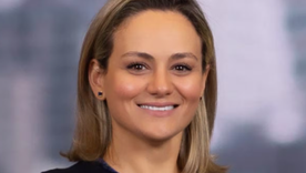 Lorna Hajdini, la ejecutiva de JP Morgan denunciada por un trabajador subalterno por abuso sexual, acoso e insultos racistas.