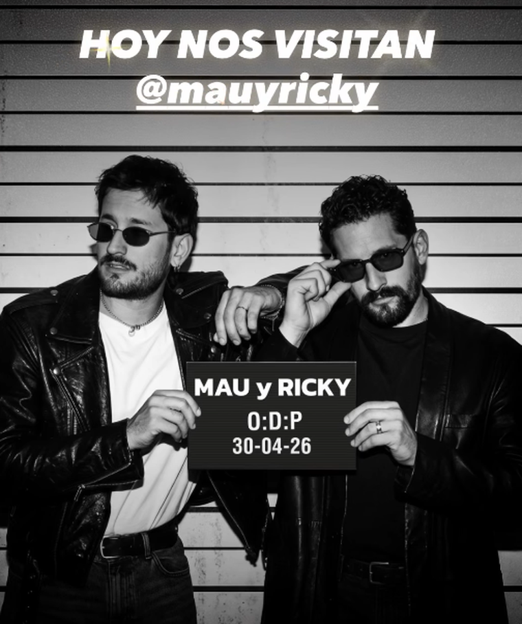 Mau y Ricky, los artistas que visitan a Mario Pergolini. Mau y Ricky, los artistas que visitan a Mario Pergolini.