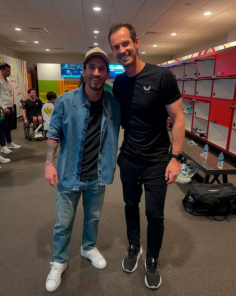 El divertido encuentro entre Andy Murray y Messi en el Masters 1000 de Miami. Foto: @andymurray