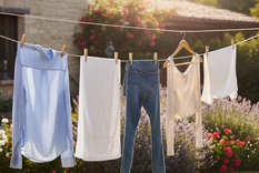 Los mejores consejos para colgar la ropa en verano. Fuente: IA Gemini.