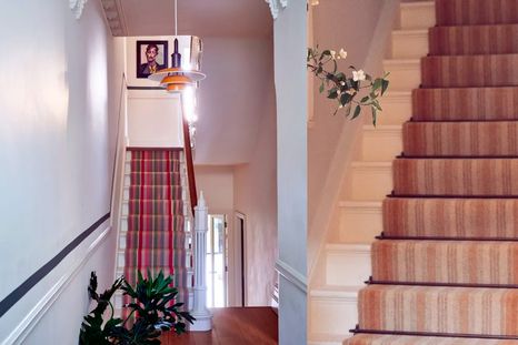 Una alfombra es una escalera es una medida de seguridad sensata que permite agregar una textura y una estética agradable a ese lugar. Foto: Farrow & Ball y Brintons. Una alfombra es una escalera es una medida de seguridad sensata que permite agregar una textura y una estética agradable a ese lugar. Foto: Farrow & Ball y Brintons.