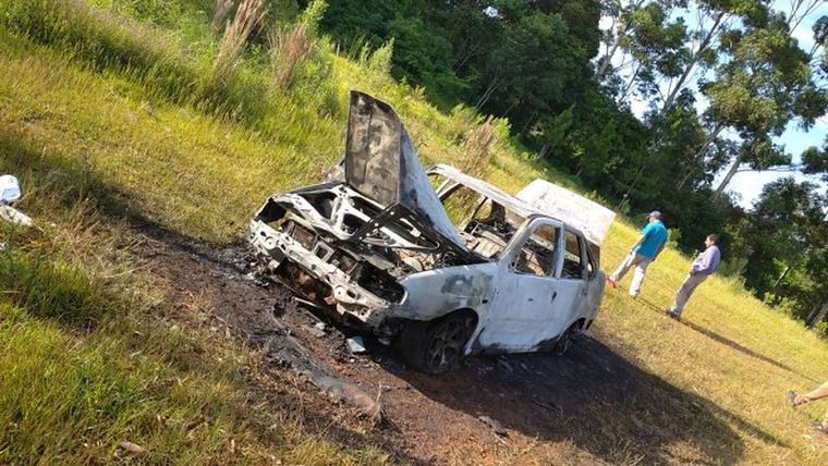 Así quedó el coche siniestrado Foto: Misiones On Line