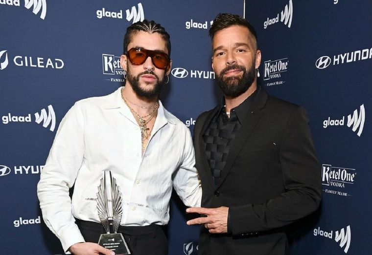 BAD BUNNY, RICKY MARTIN LOS CANTANTES ASISTIERON A LOS PREMIOS GLAAD MEDIA AWARDS Foto: INSTAGRAM @RICKY_MARTIN