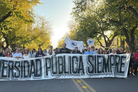 Una multitud participó en la marcha en defensa de la universidad pública. Una multitud participó en la marcha en defensa de la universidad pública.