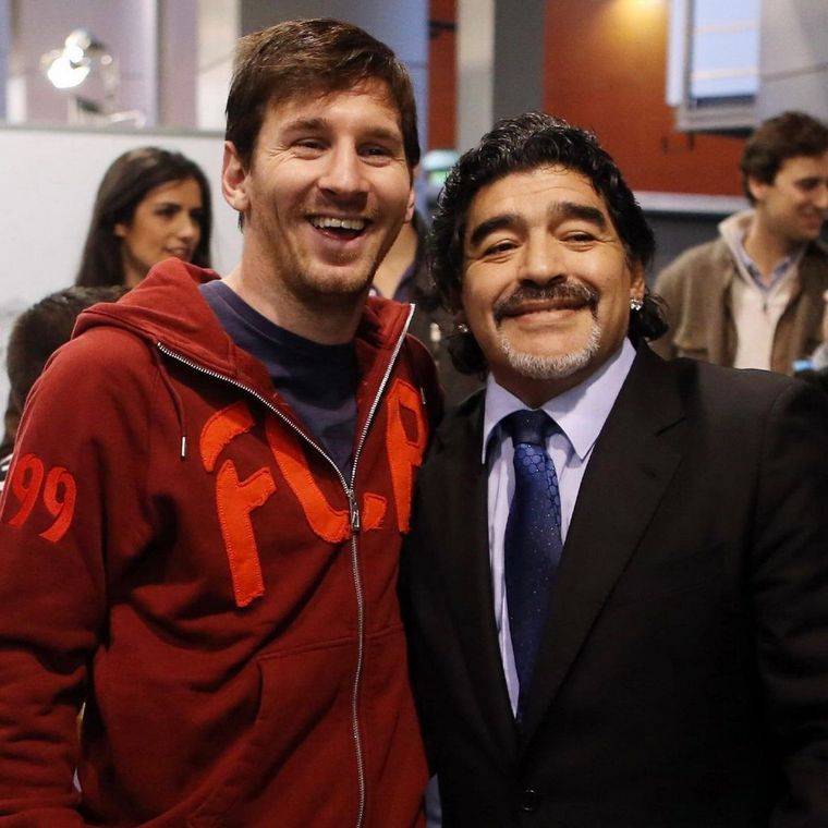 Los dos mejores de la historia. Foto: Instagram @leomessi