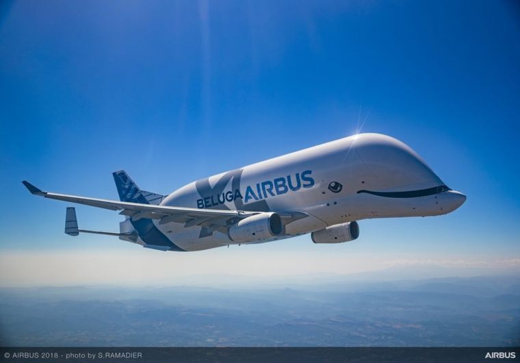 Beluga XL, avión de Airbus. Foto: http://www.hispaviacion.es/