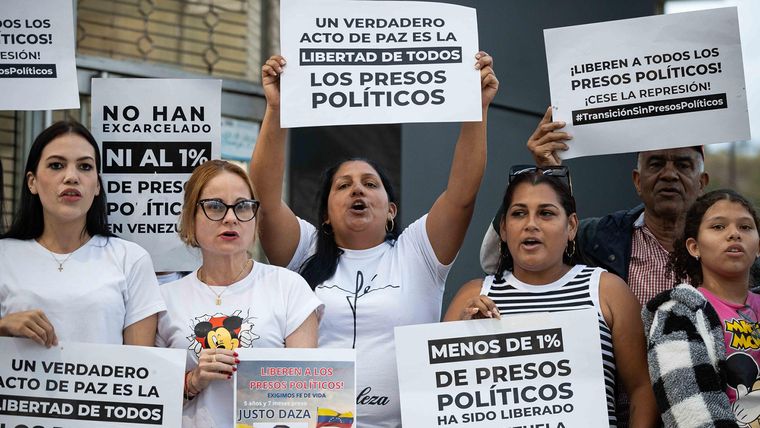 Los familiares de los presos políticos reclaman su libertad.