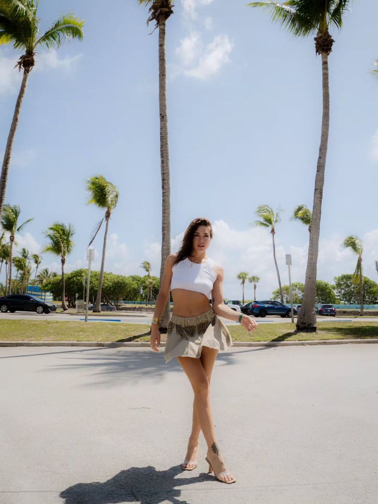 Emilia Attias brilló en Miami.