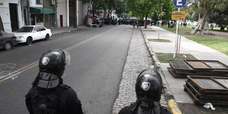 Desalojo en Parque Patricios Foto: Télam