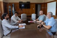 Natalio Mema y Víctor Fayad recibieron a Esteban Allasino y Alejandro Morillas Foto: Prensa Gobierno de Mendoza