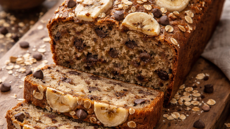 Saludable, fácil y delicioso:receta de budín de avena, banana y chocolate