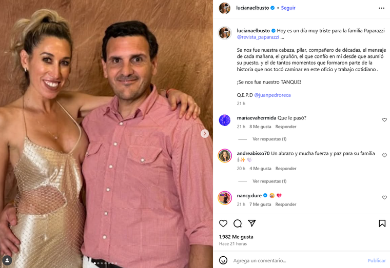 Foto: captura de pantalla Instagram/ @lucianaelbusto. Foto: captura de pantalla Instagram/ @lucianaelbusto.