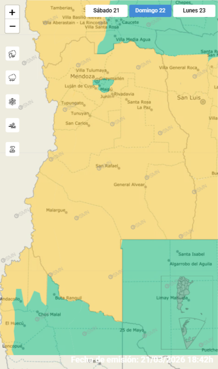 El Valle de Uco y Malargüe se verán afectados por viento Zonda durante la jornada. El Valle de Uco y Malargüe se verán afectados por viento Zonda durante la jornada.